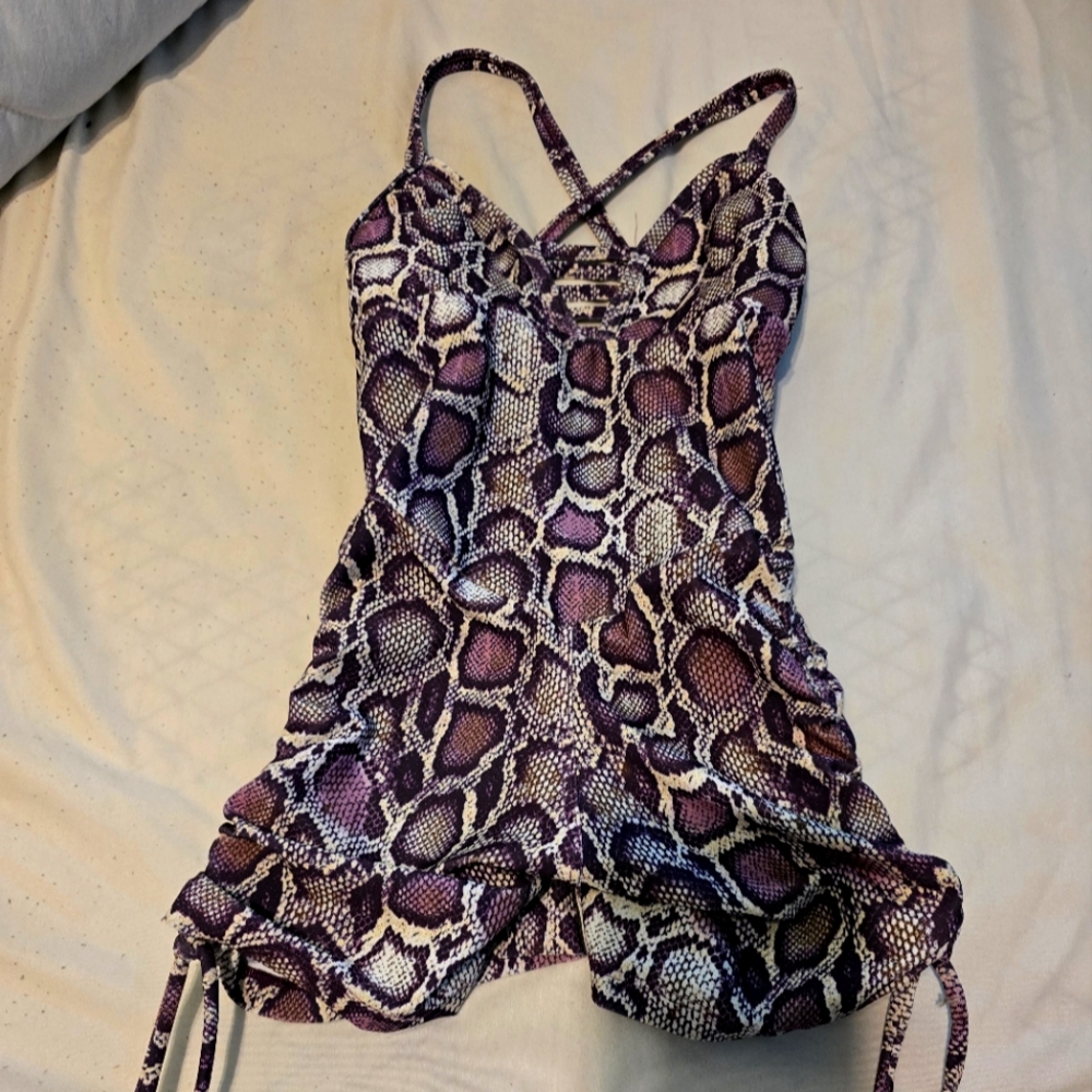 Purple Snakeskin Bodysuit